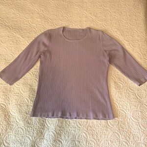 Vintage Lavender Ribbed Sweater